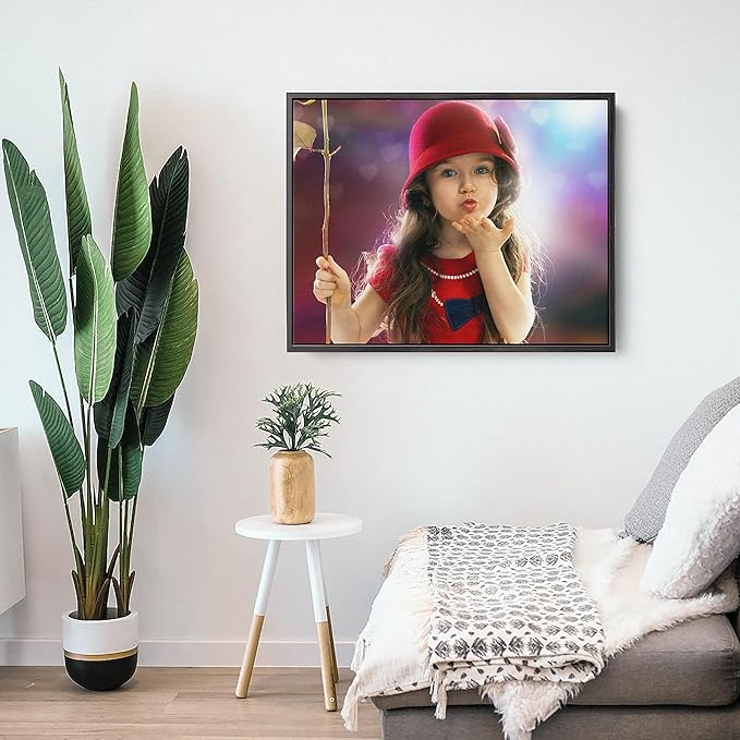 Personalized Custom Canvas Prints: Photo On Canvas (Black, 8x10) Transform Your Photos into Stunning Framed Wall Art Digitally Printed Photo To Canvas Ideal for Home Decor, Gifts Keepsakes.