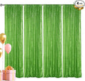 Hahuho Light Green Sequin Backdrop Curtain, 4PCS 2FTx8FT Glitter Backdrop Curtain for Parties, Christmas, Wedding, Banquet Decoration（4 Panels, 2FT x 8FT, Light Green）