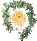 2 Mix Rustic Willow Garlands, Bendable Artificial Greenery Vine Leaves for Wedding Home Decoration with 33 Feet Star String Lights (Battery Operated) by FiveSeasonStuff