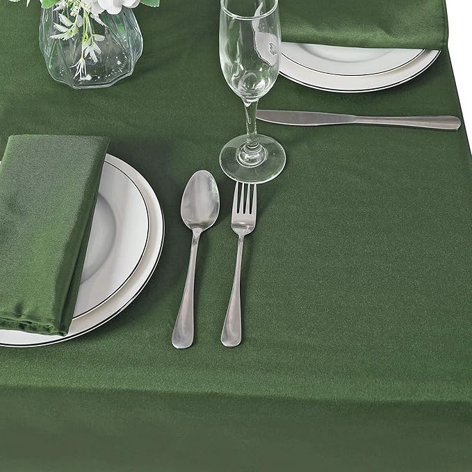 Cupuamon Square Tablecloth 70x70 inch Washable Polyester Fabric Table Cloth for Wedding Party Dining Banquet Decoration（70x70,Willow）