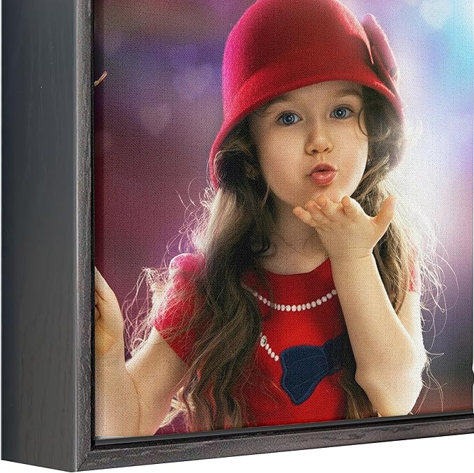 Personalized Custom Canvas Prints: Photo On Canvas (Black, 10x10) Transform Your Photos into Stunning Framed Wall Art Digitally Printed Photo To Canvas Ideal for Home Decor, Gifts Keepsakes.