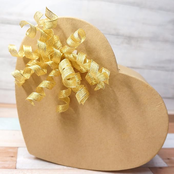 CT CRAFT LLC Gold Metallic Burst Curly Ribbon Bow 4" Wide x 6 Counts Gift Wrapping Pre-Tied Self-Adhesive Tab for Birthday Present Box Wine Bottle Baby Shower Party Christmas Hanukah