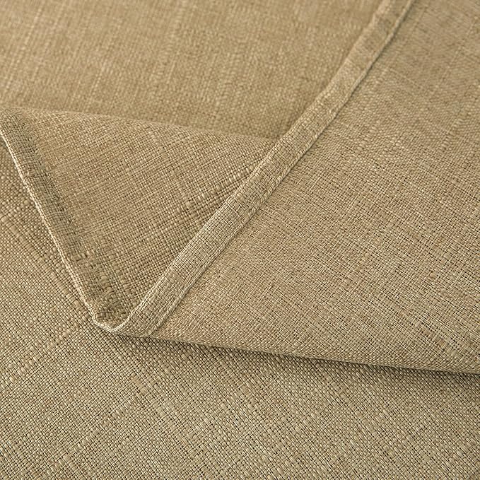 NLMUVW Square Tan Linen Tablecloth, Farmhouse Table Cloth Textured Water Resistant Decorative Table Cover for Cafe Dining Kitchen, 54 x 54 Inch