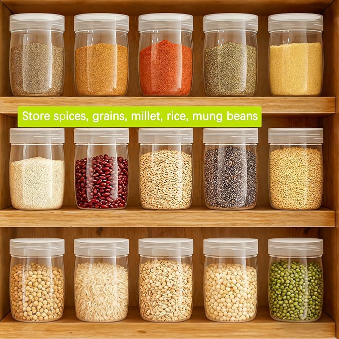 Mini Pudding Jars 82Pack, 5oz/150ml Plastic Favor Jar with Lids, Candy jars,Yogurt Containers with Pressure Sensitive Seal, Mason Jar,Jam,Bath Salt Jars Wedding Favors Honey Pot