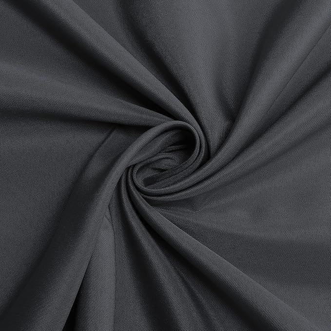 sancua Round Tablecloth - 90 Inch - Water Resistant Spill Proof Washable Polyester Table Cloth Decorative Fabric Table Cover for Dining Tables, Buffet Parties and Camping, Grey