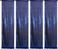 Navy Blue Sequin Backdrop Curtains 4 Panels 2FTx8FT Wedding Photo Backdrop Glitter Birthday Bridal Party Curtains Sparkle Background Drapes Parties Decor Curtains
