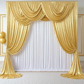 PartyVillage 10x10FT Gold Sequin Backdrop Curtain -2 Panels 5x10FT Wrinkle Free Shimmer Back Drop Cloth, Glitter Backdrop Drapes for Photography, Birthday, Wedding, Graduation Background
