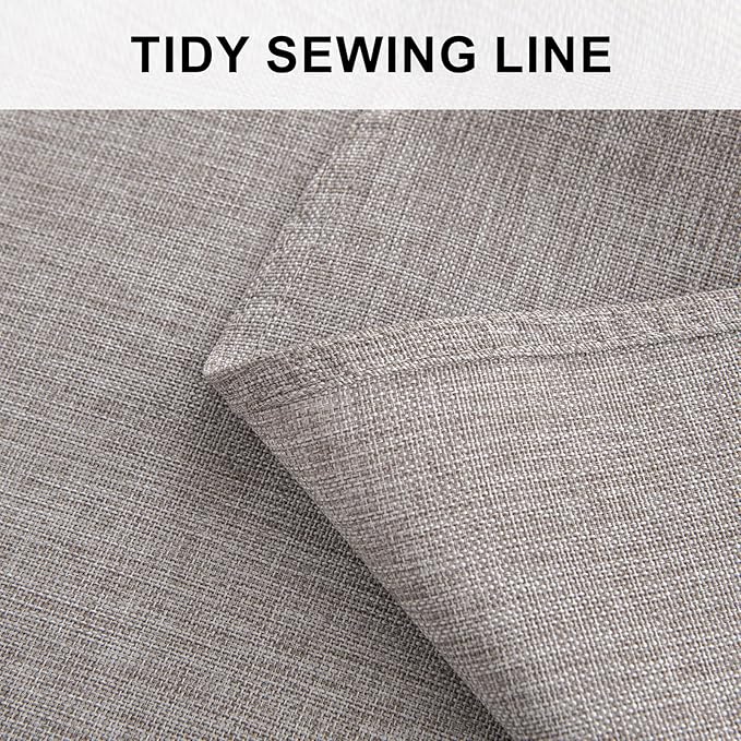 Hiasan Round Linen Tablecloth 108 Inch - Wrinkle and Stain Resistant Washable Polyester Fabric Table Cloth for Dining Room Kitchen Party, Stone