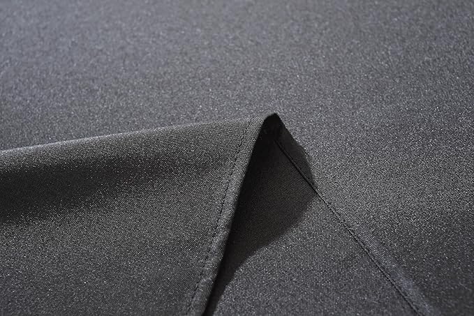 Craft And Party Square Tablecloth, 60 x 60 Inch Black Tablecloth, Polyester Fabric Washable Table Cloth for Home, Party, Wedding or Restaurant Use.