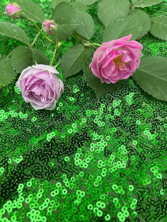 Green Sequin Backdrop Curtains 1 Panel 10FTx10FT Glitter Green Photo Backdrop Party Wedding Baby Shower Curtain Sparkle Photography Background