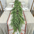 Artgar 16 Ft Christmas Garland - Cedar Garland - Cypress Garlands - Real Touch Pine Garlands - Garland Christmas Decorations for Home Dining Table Mantel Porch Winter Christmas Decor