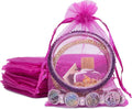 TheDisplayGuys 100-Pack 4x6 Hot Pink Sheer Organza Gift Bags with Drawstring, Goodie Bags for Jewelry, Candy Bags, Treat Bags, Wedding Favors Small Mesh Bags