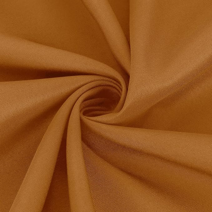 sancua Round Tablecloth 70 Inch(Fits 20-58 Inch Tables) - Water Resistant Spill Proof Washable Polyester Fall Table Cloth Decorative Fabric Table Cover for Dining Tables Thanksgiving Parties, Bronze