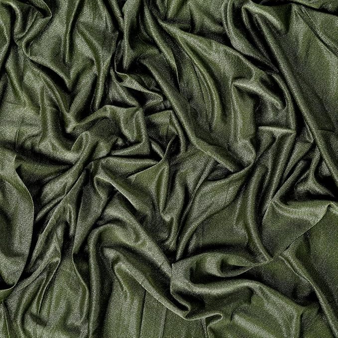 VDS Pack of 1 Panel (30 Inch X 20 Feet) Wedding Arch Draping Fabric Sheer Chiffon Fabric Drapery for Wedding Ceremony Reception Swag Backdrop Canopy Chuppah ARBO Altars Decoration (Olive)