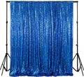 ShinyBeauty Sequin Backdrop 6FTx6FT Royal Blue Wedding Shimmer Fabric Background for Baby Shower, Party Event - Photo Booth Sparkle Sequin Wall