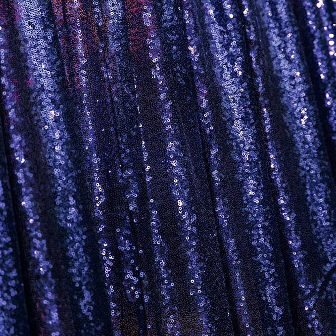 JYFLZQ Navy Blue Sequin Backdrop Curtains 2ft x 8ft 4 Panel Glitter Photo Booth Backdrops Sparkly Photography Background Drapes for Parties Wedding Bridal Showers