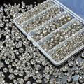 800Pcs 4/6/8/10mm Crystal Glass Beads for Jewelry Making Beads for Bracelets Necklace Pendants Making Supplies(Gray)