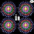4 Pack Star String Lights Christmas Lights, 225 LED 8 Modes Dimmable with Remote Control, Waterproof Copper Wire Decorative Hanging Star Lights for Party Patio Garden Decoration (Multicolor)