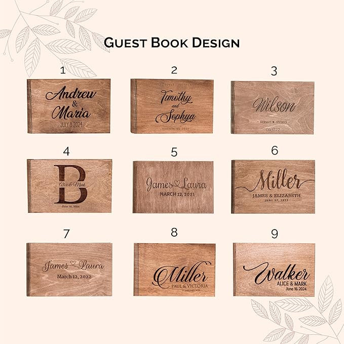 Rustic Personalized Wedding Guest Book: Heart Drop Design, Heart, Circle & Rectangle Frames. Premium Wooden Drop Box, Unique Bridal Decor & Gift