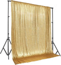 PartyDelight Sequin Backdrop Sparkly Gold 10Ftx10Ft Photograph Back Drop Wedding Curtain Special Events