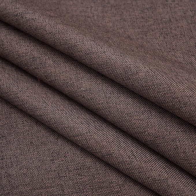 NLMUVW Brown Linen Tablecloth Rectangle, Chocolate Textured Table Cloth Farmhouse Water Resistant Table Cover for Kitchen Dining Coffee, 54 x 90 Inch