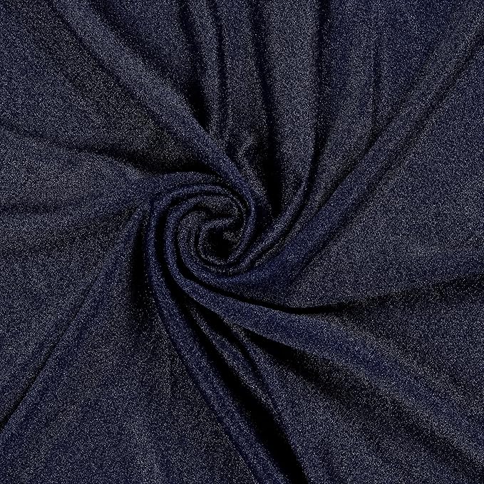 VDS Pack of 2 Panel (30 Inch X 100 Feet) Wedding Arch Draping Fabric Sheer Chiffon Fabric Drapery for Wedding Ceremony Reception Swag Backdrop Canopy Chuppah ARBO Altars Decoration (Navy Blue)