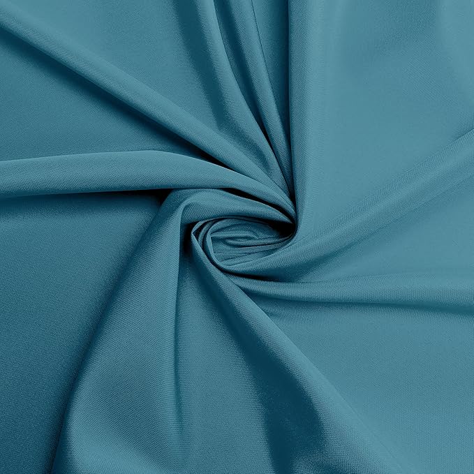 sancua Round Tablecloth - 108 Inch - Water Resistant Spill Proof Washable Polyester Table Cloth Decorative Fabric Table Cover for Dining Tables, Buffet Parties and Camping, Teal