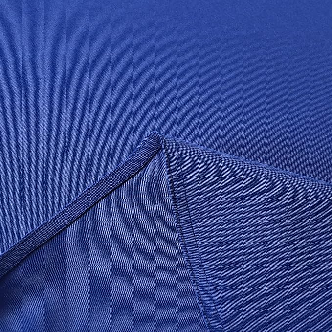sancua Round Tablecloth - 80 Inch - Water Resistant Spill Proof Washable Polyester Table Cloth Decorative Fabric Table Cover for Dining Tables, Buffet Parties and Camping, Royal Blue