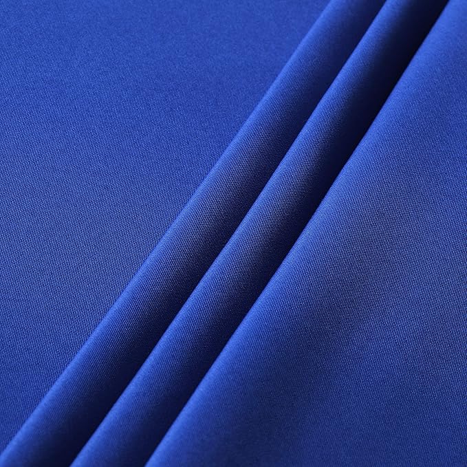 sancua Round Tablecloth - 80 Inch - Water Resistant Spill Proof Washable Polyester Table Cloth Decorative Fabric Table Cover for Dining Tables, Buffet Parties and Camping, Royal Blue