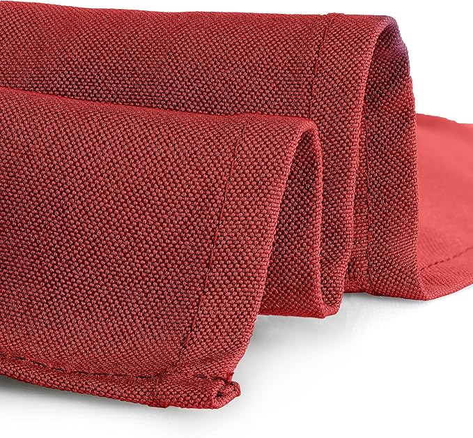 Gee Di Moda Square Tablecloth - 85 x 85 Inch Red Table Cloth for Large Square or Round Tables - Heavy Duty Washable Fabric - for Buffet Table, Holiday Party, Dinner, Wedding & Baby Shower