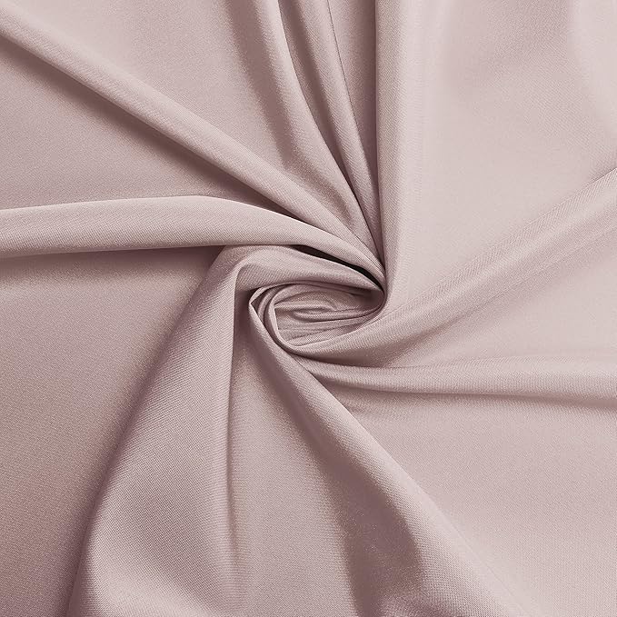sancua Round Tablecloth - 108 Inch - Water Resistant Spill Proof Washable Polyester Table Cloth Decorative Fabric Table Cover for Dining Tables, Buffet Parties and Camping, Blush