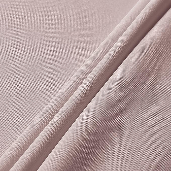 sancua Round Tablecloth - 48 Inch - Water Resistant Spill Proof Washable Polyester Table Cloth Decorative Fabric Table Cover for Dining Tables, Buffet Parties and Camping, Blush