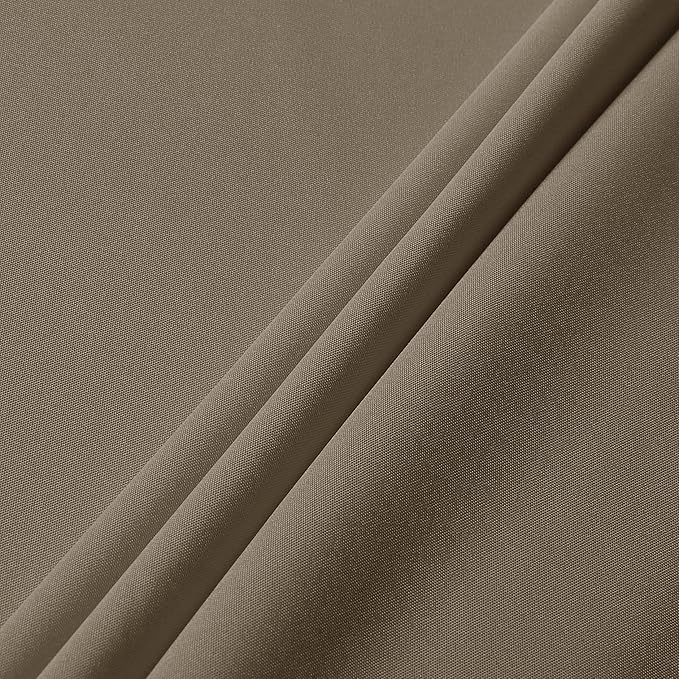 sancua Round Tablecloth - 48 Inch - Water Resistant Spill Proof Washable Polyester Table Cloth Decorative Fabric Table Cover for Dining Tables, Buffet Parties and Camping, Taupe