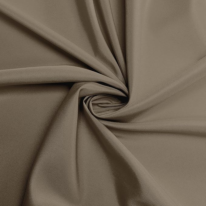 sancua Round Tablecloth - 60 Inch - Water Resistant Spill Proof Washable Polyester Table Cloth Decorative Fabric Table Cover for Dining Tables, Buffet Parties and Camping, Taupe