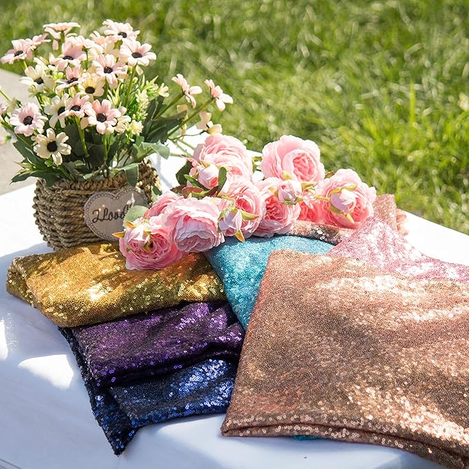 JYFLZQ Champagne Sequin Backdrop Curtains 6ft x 8ft 1 Panel Glitter Photo Booth Backdrops Sparkly Photography Background Drapes for Parties Wedding Bridal Showers
