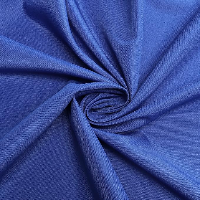 sancua Round Tablecloth - 120 Inch - Water Resistant Spill Proof Washable Polyester Table Cloth Decorative Fabric Table Cover for Dining Tables, Buffet Parties and Camping, Blue