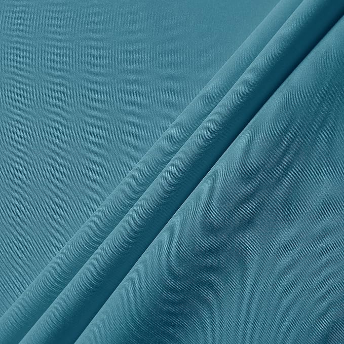 sancua Round Tablecloth - 48 Inch - Water Resistant Spill Proof Washable Polyester Table Cloth Decorative Fabric Table Cover for Dining Tables, Buffet Parties and Camping, Teal