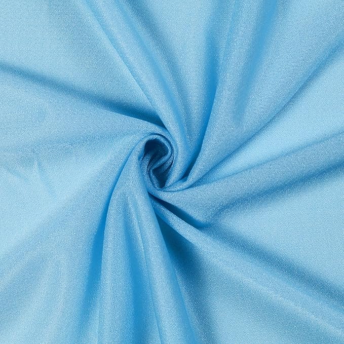 VDS Pack of 4 Panel (30 Inch X 20 Feet) Wedding Arch Draping Fabric Sheer Chiffon Fabric Drapery for Wedding Ceremony Reception Swag Backdrop Canopy Chuppah ARBO Altars Decoration (Turquoise)