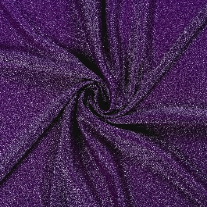VDS Pack of 1 Panel (30 Inch X 50 Feet) Wedding Arch Draping Fabric Sheer Chiffon Fabric Drapery for Wedding Ceremony Reception Swag Backdrop Canopy Chuppah ARBO Altars Decoration (Purple)