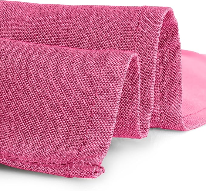 Gee Di Moda Square Tablecloth - 85 x 85 Inch Fuchsia Table Cloth for Large Square or Round Tables - Heavy Duty Washable Fabric - for Buffet Table, Holiday Party, Dinner, Wedding & Baby Shower