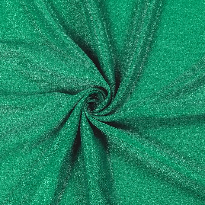 VDS Pack of 2 Panel (30 Inch X 100 Feet) Wedding Arch Draping Fabric Sheer Chiffon Fabric Drapery for Wedding Ceremony Reception Swag Backdrop Canopy Chuppah ARBO Altars Decoration (Emerald)