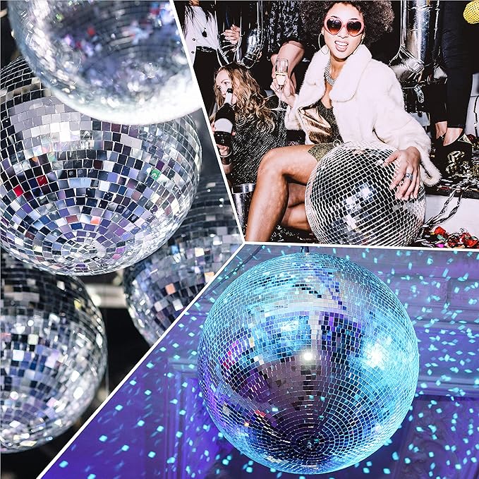 PP OPOUNT 7080 PCS Disco Ball Tiles, 5 x 5 mm Self-Adhesive Mini Mirror Tiles for DIY Craft Decoration, Art Collage, Indoor Outdoor Decoration (Silver)