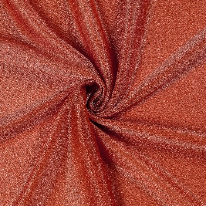 VDS Pack of 1 Panel (30 Inch X 100 Feet) Wedding Arch Draping Fabric Sheer Chiffon Fabric Drapery for Wedding Ceremony Reception Swag Backdrop Canopy Chuppah ARBO Altars Decoration (Terracotta)
