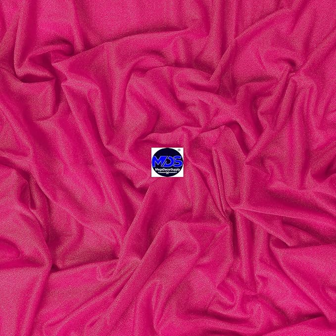 MDS Halloween Chiffon Draping Fabric - 2 Panel, 30" Wide x 75ft Long - Sheer Spooky Arbor & Canopy Drapery for Haunted House Backdrops, Party Ceilings, DIY Costumes & Themed Events - Hot Pink