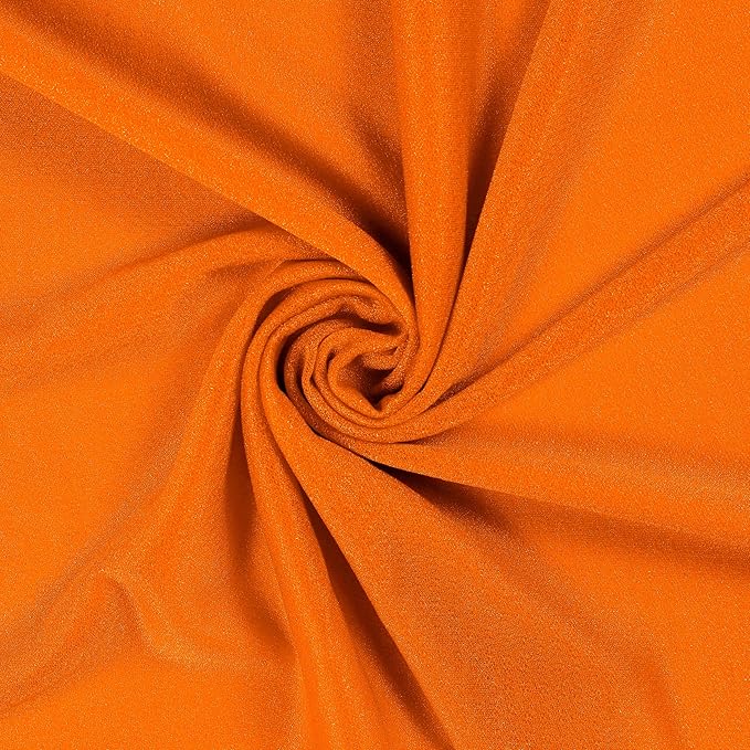 VDS Pack of 2 Panel (30 Inch X 20 Feet) Wedding Arch Draping Fabric Sheer Chiffon Fabric Drapery for Wedding Ceremony Reception Swag Backdrop Canopy Chuppah ARBO Altars Decoration (Orange)