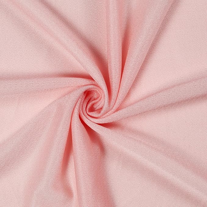 VDS Pack of 1 Panel (30 Inch X 100 Feet) Wedding Arch Draping Fabric Sheer Chiffon Fabric Drapery for Wedding Ceremony Reception Swag Backdrop Canopy Chuppah ARBO Altars Decoration (Dusty Rose)