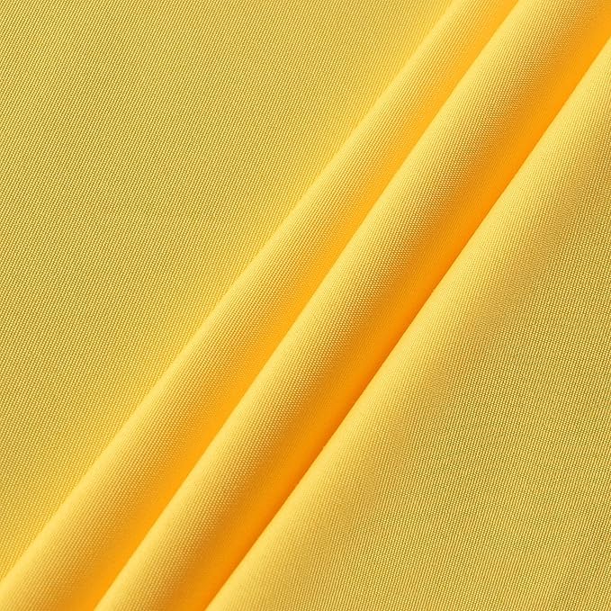 sancua Round Tablecloth - 120 Inch - Water Resistant Spill Proof Washable Polyester Table Cloth Decorative Fabric Table Cover for Dining Tables, Buffet Parties and Camping, Yellow