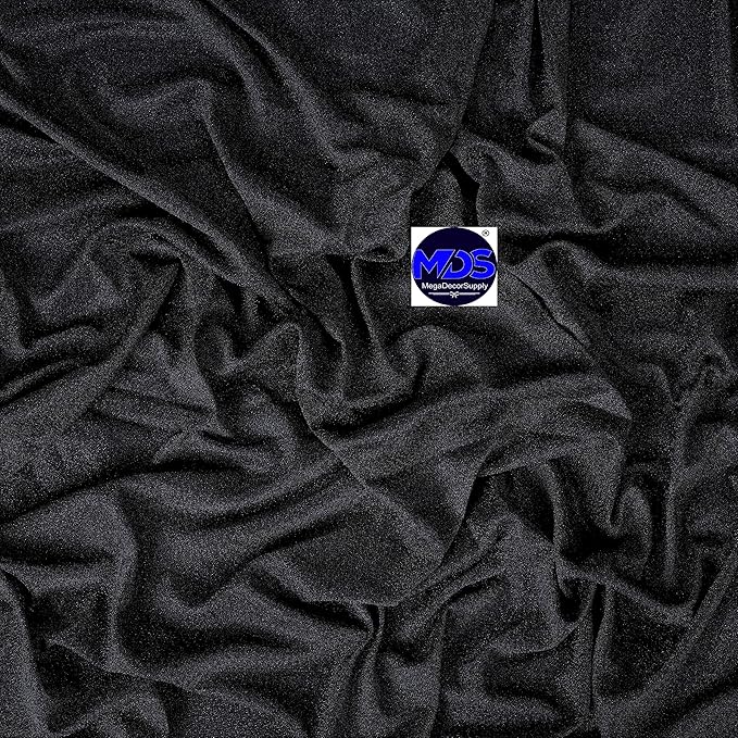 MDS Halloween Chiffon Draping Fabric - 2 Panel, 30" Wide x 40ft Long - Sheer Spooky Arbor & Canopy Drapery for Haunted House Backdrops, Party Ceilings, DIY Costumes & Themed Events - Black