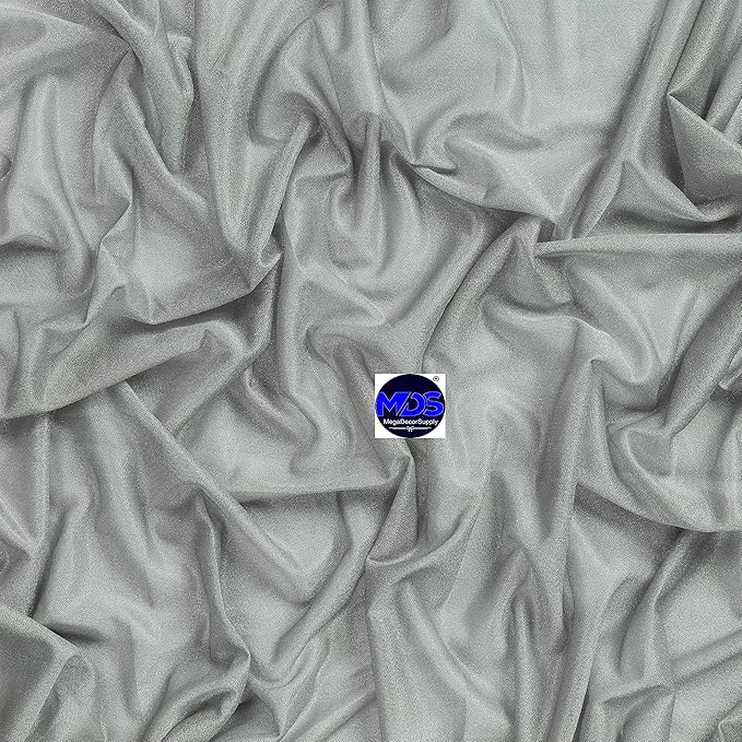 MDS Halloween Chiffon Draping Fabric - 2 Panel, 30" Wide x 75ft Long - Sheer Spooky Arbor & Canopy Drapery for Haunted House Backdrops, Party Ceilings, DIY Costumes & Themed Events - Gray