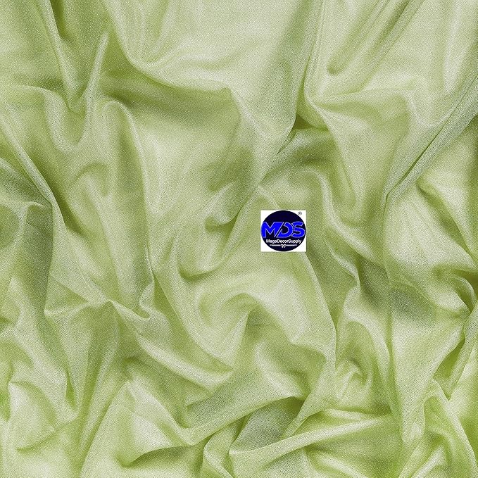 MDS Halloween Chiffon Draping Fabric - 2 Panel, 30" Wide x 75ft Long - Sheer Spooky Arbor & Canopy Drapery for Haunted House Backdrops, Party Ceilings, DIY Costumes & Themed Events - Sage Green